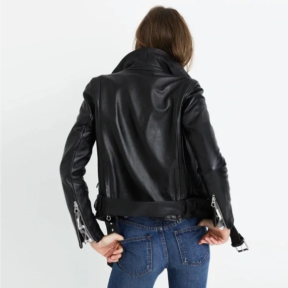 Madewell Ultimate Leather Motorcycle Jacket in M - Picture 4 of 10